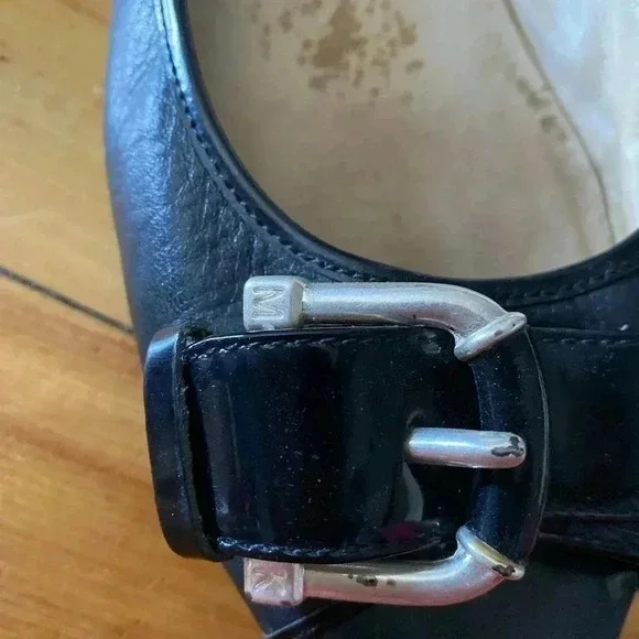 Michael Kors buckle peep  toe flats - Picture 2 of 6